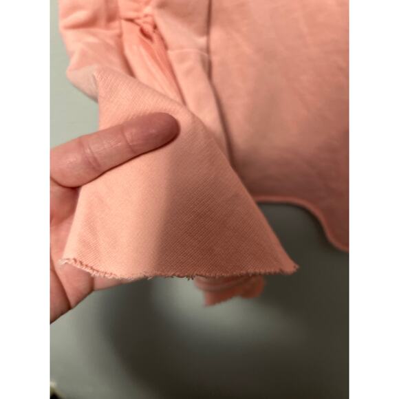 Sanctuary Pink Oversized Long Sleeve Crew Neck Back Bow Raw Edge Sweatshirt XS - Picture 6 of 12